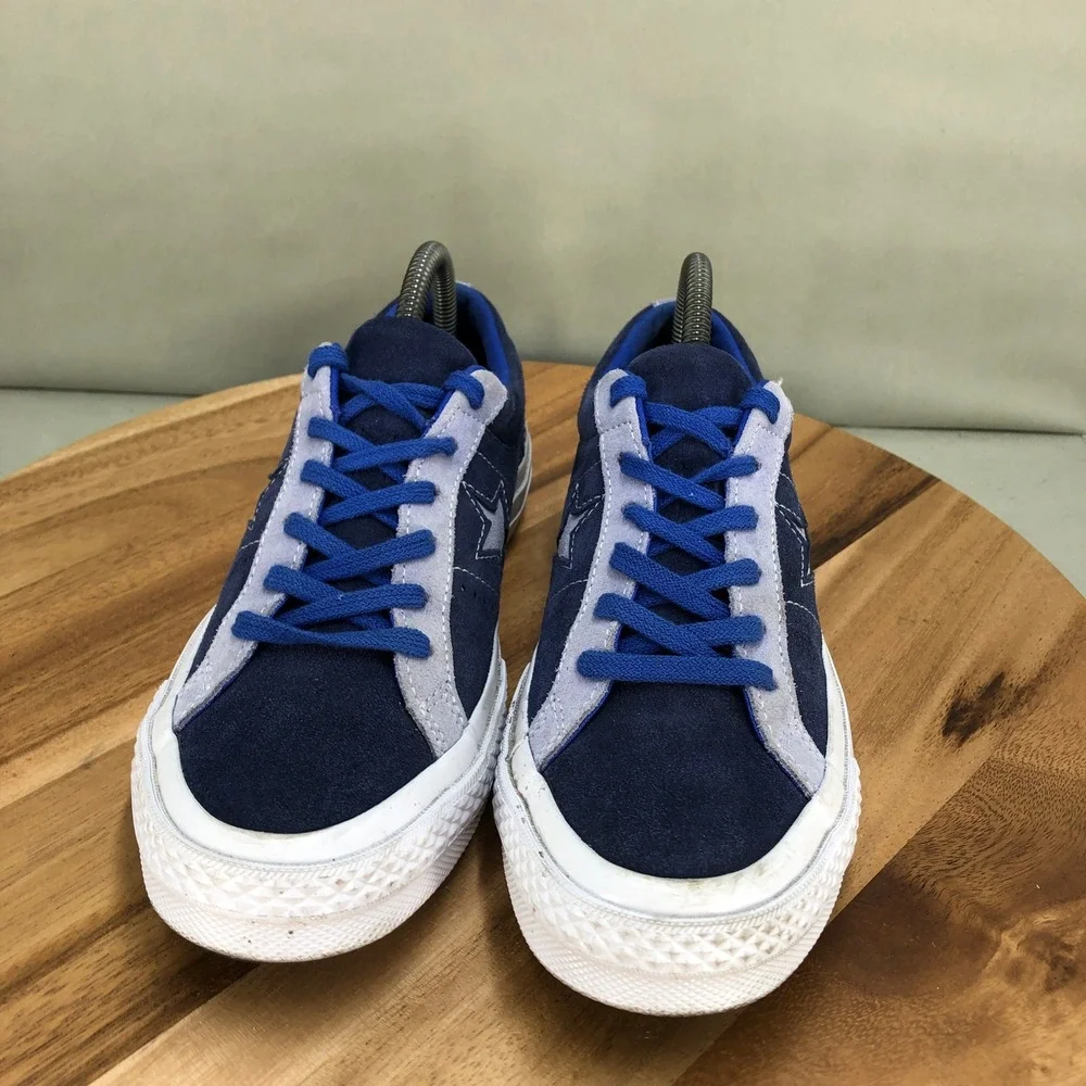 Converse One Star Low Top Suede Navy Blue Boys Size 7 Skate Shoes Sneakers